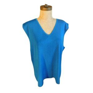 Misook Size 2X Vneck Sleeveless Designer Plus Size Knit Top